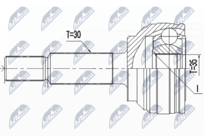 Joint Kit, drive shaft NTY NPZ-CH-034