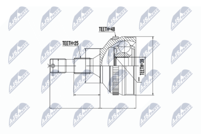 Joint Kit, drive shaft NTY NPZ-CT-007