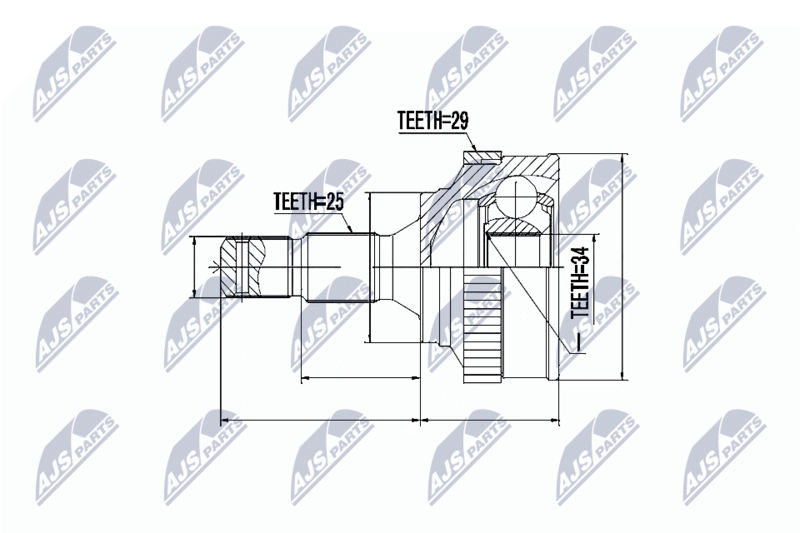NTY NPZ-CT-008 Joint Kit, drive shaft
