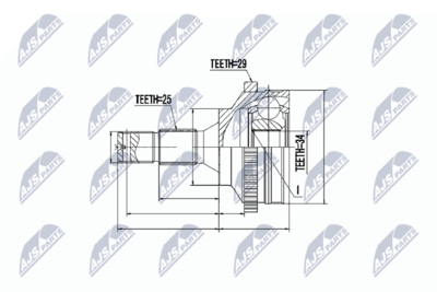 Joint Kit, drive shaft NTY NPZ-CT-010