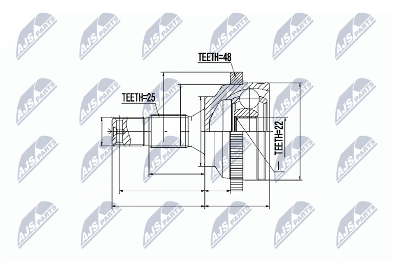 NTY NPZ-CT-016 Joint Kit, drive shaft