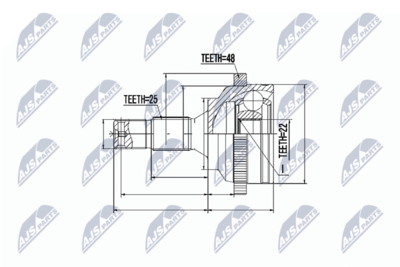 Joint Kit, drive shaft NTY NPZ-CT-016