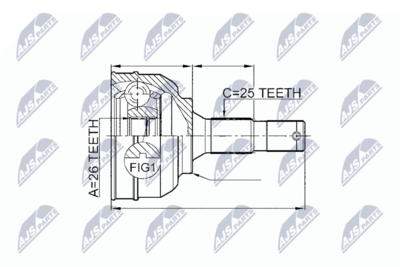 Joint Kit, drive shaft NTY NPZ-CT-020
