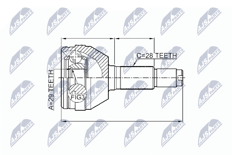 NTY NPZ-DW-010 Joint Kit, drive shaft
