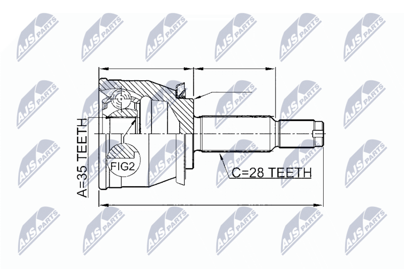 NTY NPZ-DW-026 Joint Kit, drive shaft