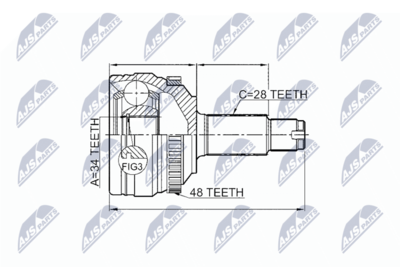 Joint Kit, drive shaft NTY NPZ-DW-028