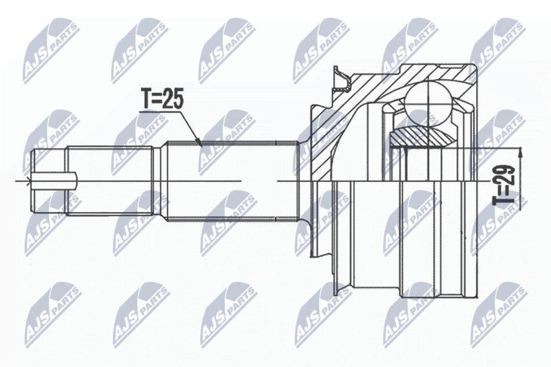 NTY NPZ-DW-033 Joint Kit, drive shaft