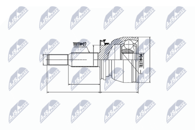 Joint Kit, drive shaft NTY NPZ-FR-002