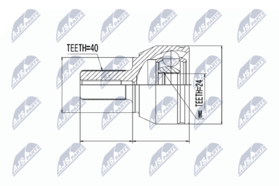 Joint Kit, drive shaft NTY NPZ-FR-021