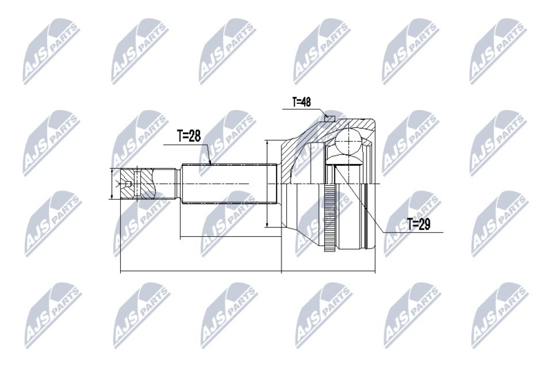 NTY NPZ-FR-033 Joint Kit, drive shaft