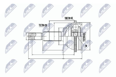 Joint Kit, drive shaft NTY NPZ-FR-037