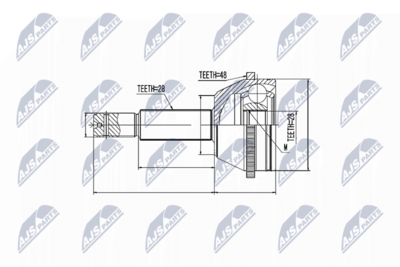 Joint Kit, drive shaft NTY NPZ-FR-038