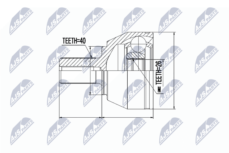 NTY NPZ-FR-040 Joint Kit, drive shaft
