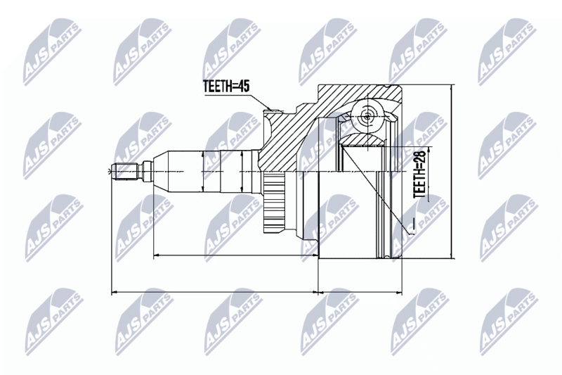 NTY NPZ-FR-045 Joint Kit, drive shaft