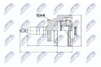 Joint Kit, drive shaft NTY NPZ-FR-045