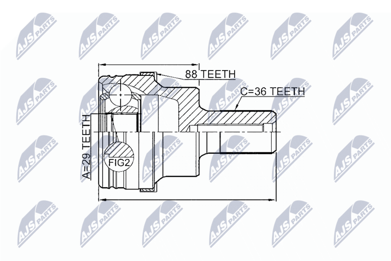 NTY NPZ-FR-046 Joint Kit, drive shaft