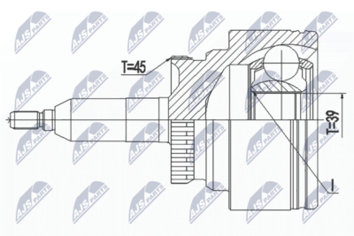 Joint Kit, drive shaft NTY NPZ-FR-055