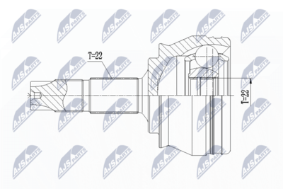 Joint Kit, drive shaft NTY NPZ-FT-001