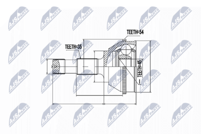 Joint Kit, drive shaft NTY NPZ-FT-008