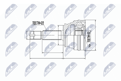 Joint Kit, drive shaft NTY NPZ-FT-021