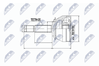 Joint Kit, drive shaft NTY NPZ-FT-025