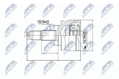 Joint Kit, drive shaft NTY NPZ-FT-036
