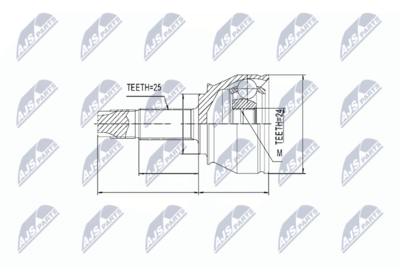 Joint Kit, drive shaft NTY NPZ-FT-045