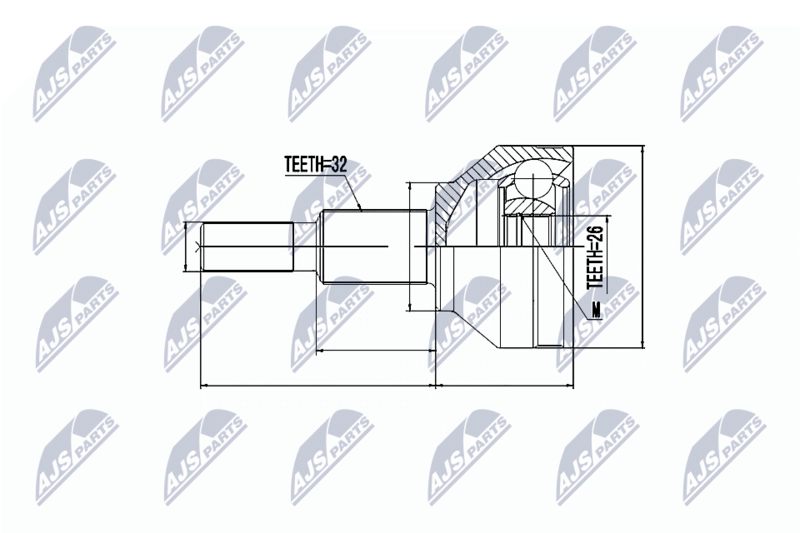 NTY NPZ-FT-054 Joint Kit, drive shaft