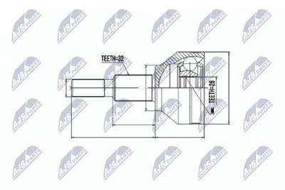 Joint Kit, drive shaft NTY NPZ-FT-054
