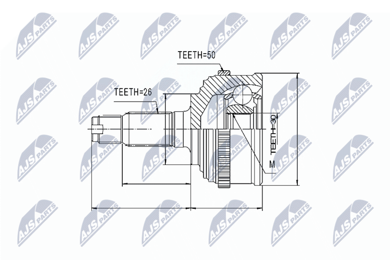 NTY NPZ-HD-022 Joint Kit, drive shaft