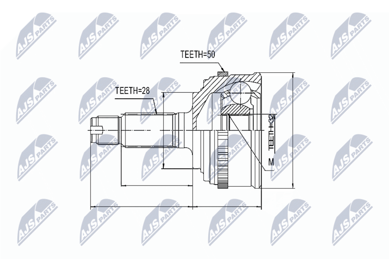 NTY NPZ-HD-034 Joint Kit, drive shaft