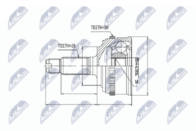 Joint Kit, drive shaft NTY NPZ-HD-034