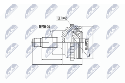 Joint Kit, drive shaft NTY NPZ-HD-036