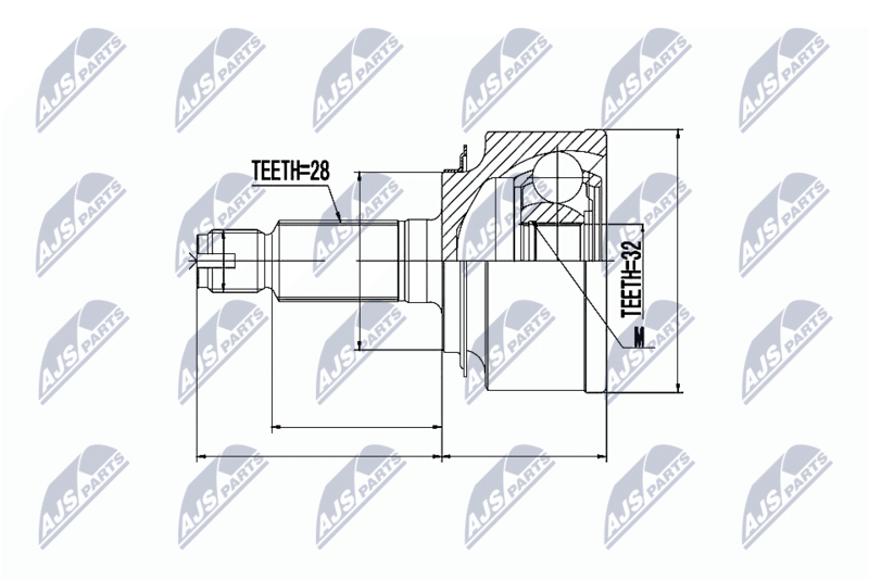 NTY NPZ-HD-044 Joint Kit, drive shaft