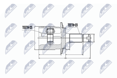 Joint Kit, drive shaft NTY NPZ-HD-046
