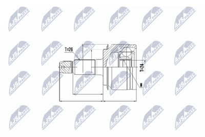 Joint Kit, drive shaft NTY NPZ-HD-060