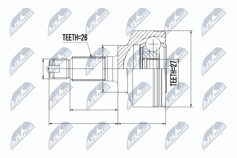 NTY NPZ-HD-063 Joint Kit, drive shaft