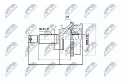 Joint Kit, drive shaft NTY NPZ-HY-501