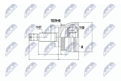 Joint Kit, drive shaft NTY NPZ-HY-506
