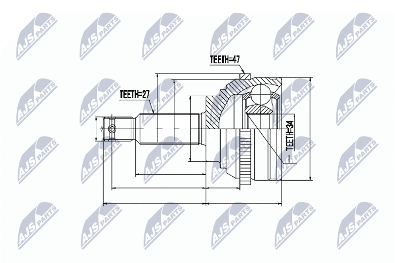 NTY NPZ-HY-509 Joint Kit, drive shaft