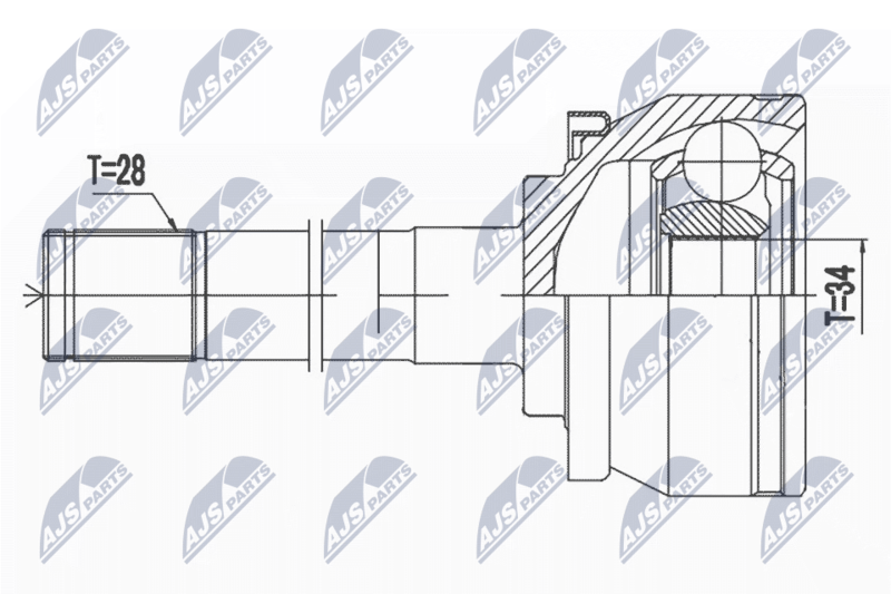 NTY NPZ-HY-511 Joint Kit, drive shaft
