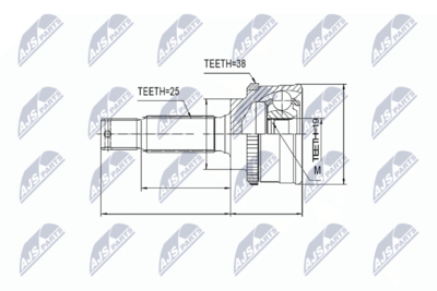Joint Kit, drive shaft NTY NPZ-HY-512