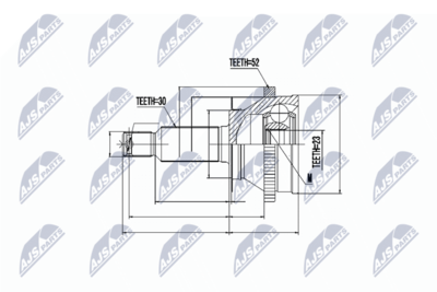 Joint Kit, drive shaft NTY NPZ-HY-513