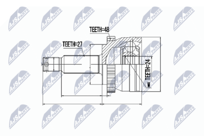 Joint Kit, drive shaft NTY NPZ-HY-515