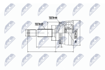 Joint Kit, drive shaft NTY NPZ-HY-533