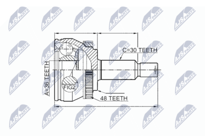 Joint Kit, drive shaft NTY NPZ-HY-546