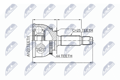 Joint Kit, drive shaft NTY NPZ-HY-549