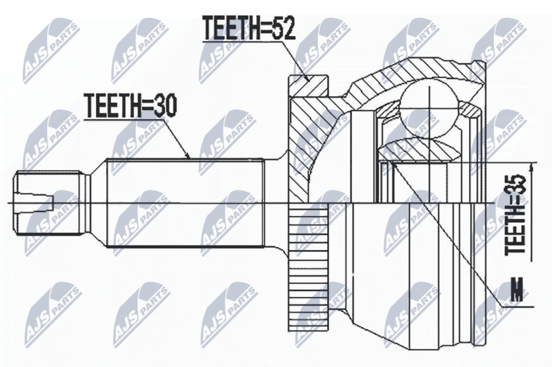 NTY NPZ-HY-554 Joint Kit, drive shaft