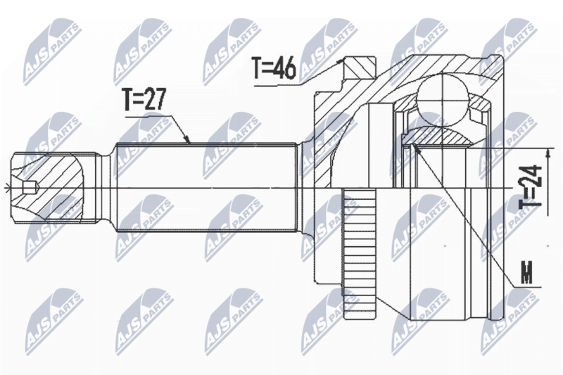 NTY NPZ-HY-557 Joint Kit, drive shaft