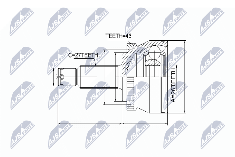 NTY NPZ-KA-307 Joint Kit, drive shaft